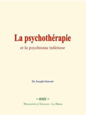 cover image of La psychothérapie et le psychisme inférieur